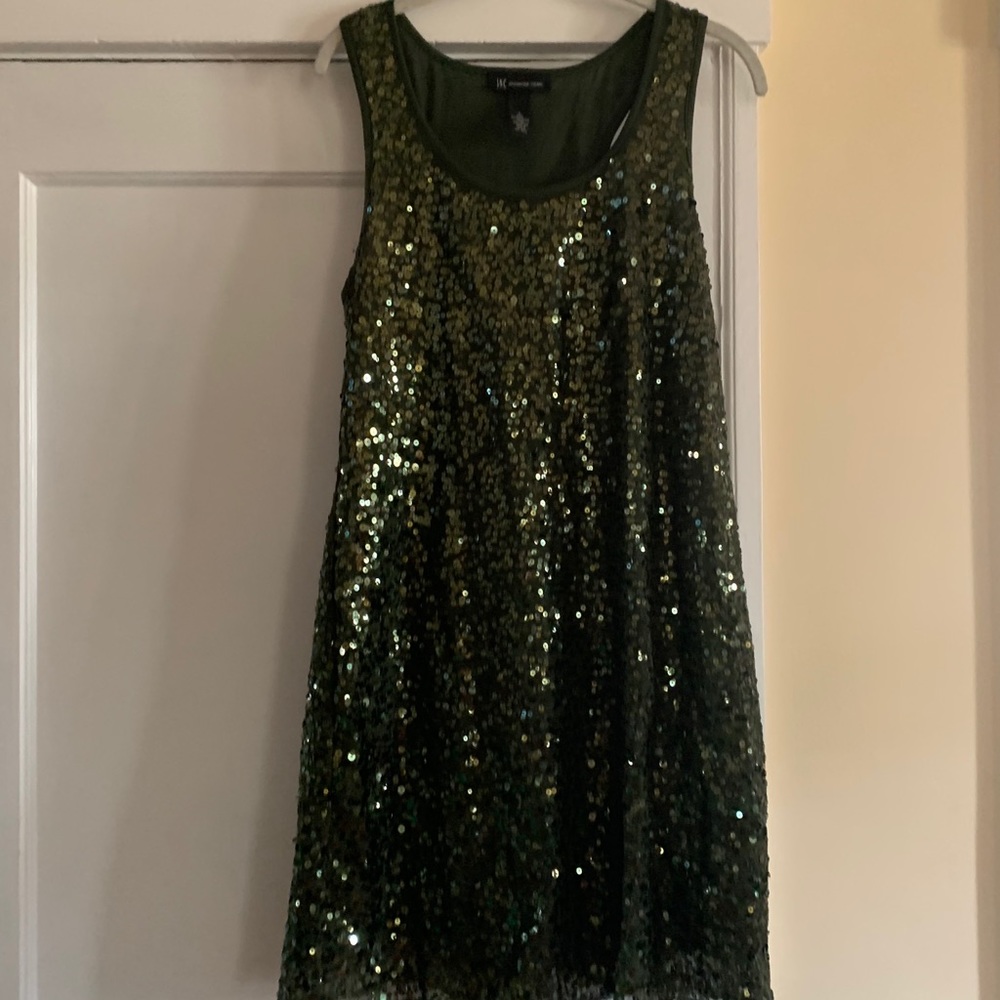 INC Green Sequin Dress